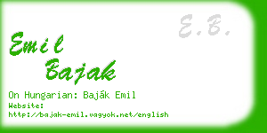 emil bajak business card